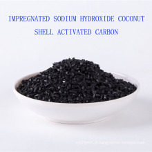 Carvão ativado de casca de coco de hidróxido de sódio impregnado para purificação de ar ácido